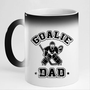 Father Ice Hockey Player Coach Fan Goalie Dad Hockey Sports 11oz Black Color Changing Mug