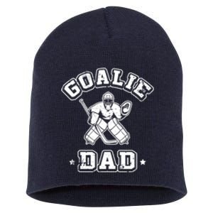 Father Ice Hockey Player Coach Fan Goalie Dad Hockey Sports Short Acrylic Beanie