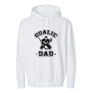 Father Ice Hockey Player Coach Fan Goalie Dad Hockey Sports Garment-Dyed Fleece Hoodie