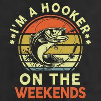 Fishing I'm Hooker On Weekend Fish Pole Adult Drive Performance Visor