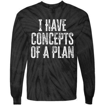 Funny I Have Concepts Of A Plan Gift Tie-Dye Long Sleeve Shirt