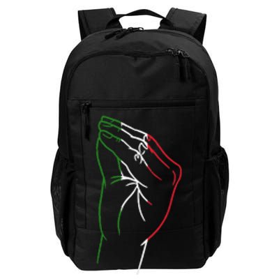 Funny Italian Hand Gesture Italian Flag Italy Italia Daily Commute Backpack