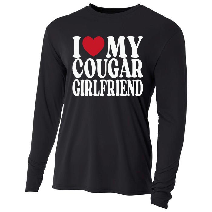 Funny I Heart My GF I Love My Cougar Girlfriend Cooling Performance Long Sleeve Crew