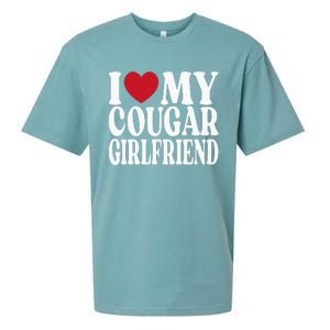 Funny I Heart My GF I Love My Cougar Girlfriend Sueded Cloud Jersey T-Shirt