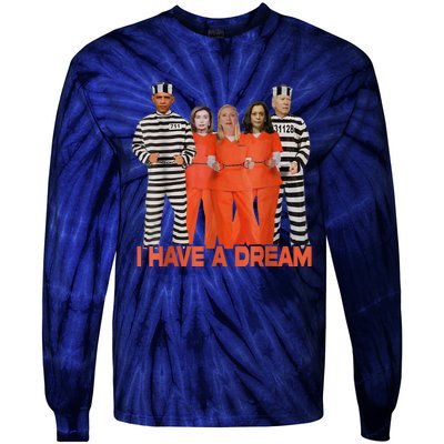 Funny I Have A Dream THE AMERICAN DREAM Tie-Dye Long Sleeve Shirt