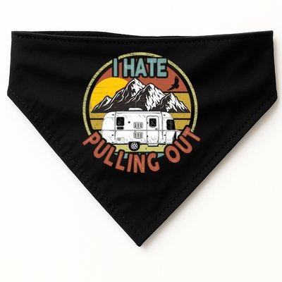 Funny I Hate Pulling Out Retro Vintage Mountains RV Camping USA-Made Doggie Bandana