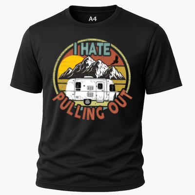 Funny I Hate Pulling Out Retro Vintage Mountains RV Camping Performance Shirt