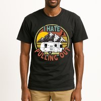 Funny I Hate Pulling Out Retro Vintage Mountains RV Camping Tall T-Shirt