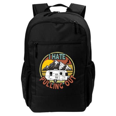 Funny I Hate Pulling Out Retro Vintage Mountains RV Camping Backpack