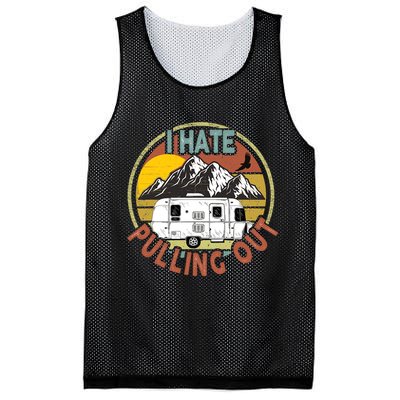 Funny I Hate Pulling Out Retro Vintage Mountains RV Camping Mesh Reversible Basketball Jersey Tank