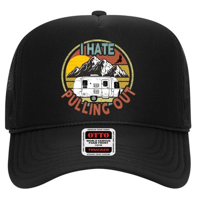 Funny I Hate Pulling Out Retro Vintage Mountains RV Camping Trucker Hat