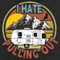 Funny I Hate Pulling Out Retro Vintage Mountains RV Camping Trucker Hat