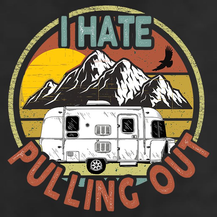 Funny I Hate Pulling Out Retro Vintage Mountains RV Camping Trucker Hat