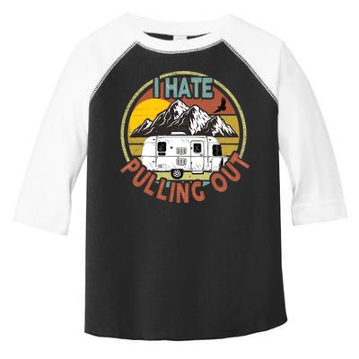 Funny I Hate Pulling Out Retro Vintage Mountains RV Camping Toddler Fine Jersey T-Shirt
