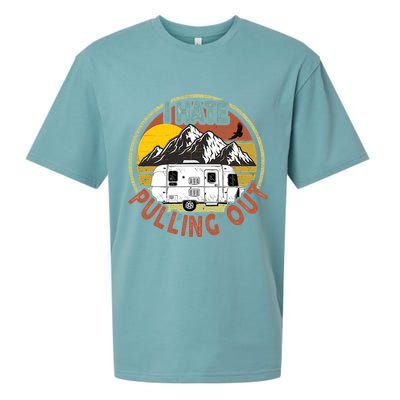 Funny I Hate Pulling Out Retro Vintage Mountains RV Camping Sueded Cloud Jersey T-Shirt