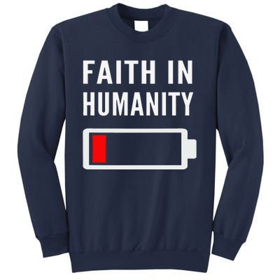 Faith In Humanity Low Battery Pessimistic News Meme Design Sweatshirt