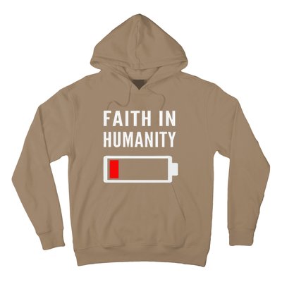 Faith In Humanity Low Battery Pessimistic News Meme Design Hoodie