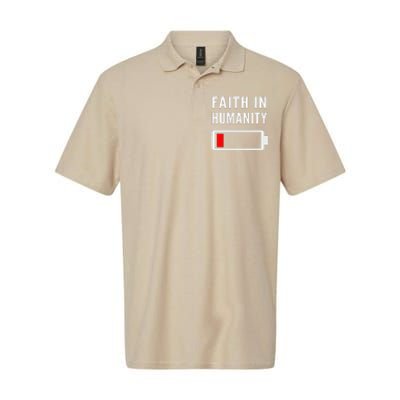 Faith In Humanity Low Battery Pessimistic News Meme Design Softstyle Adult Sport Polo