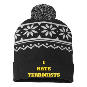 Fifthyear I Hate Terrorists USA-Made Snowflake Beanie