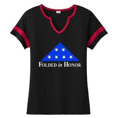 Folded In Honor Ladies Halftime Notch Neck Tee