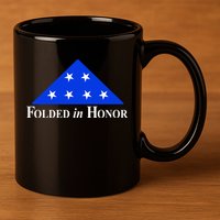 Folded In Honor 11oz C Handle Ceramic Mug
