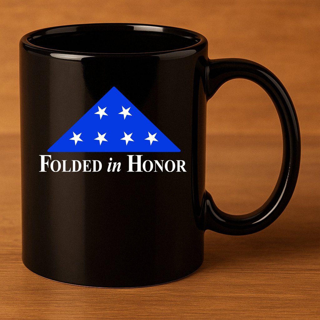 Folded In Honor 11oz C Handle Ceramic Mug