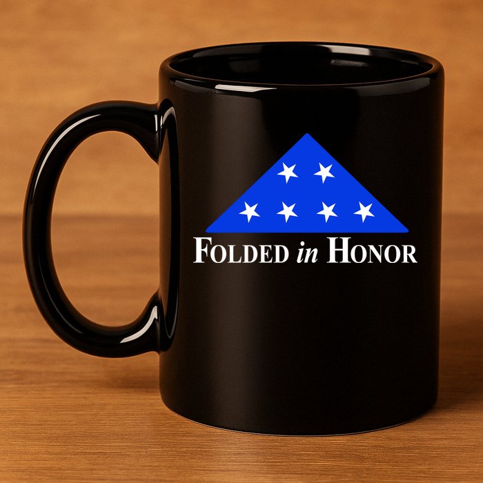 Folded In Honor 11oz C Handle Ceramic Mug