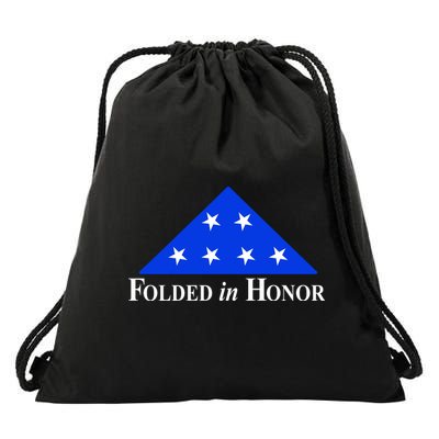 Folded In Honor Drawstring Bag