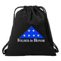 Folded In Honor Drawstring Bag