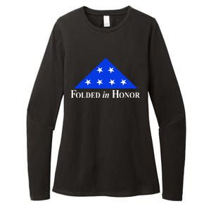 Folded In Honor Womens CVC Long Sleeve Shirt