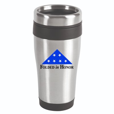 Folded In Honor 16oz Travel Tumbler