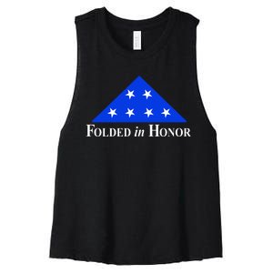 Folded In Honor Women's Racerback Cropped Tank