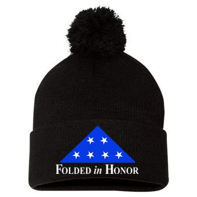 Folded In Honor Pom Pom 12in Knit Beanie