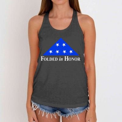 Folded In Honor Women's Knotted Racerback Tank