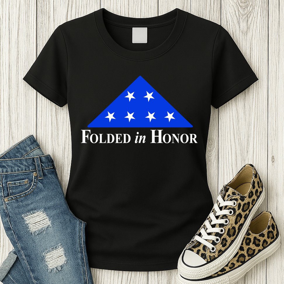 Folded In Honor Womens T-Shirt