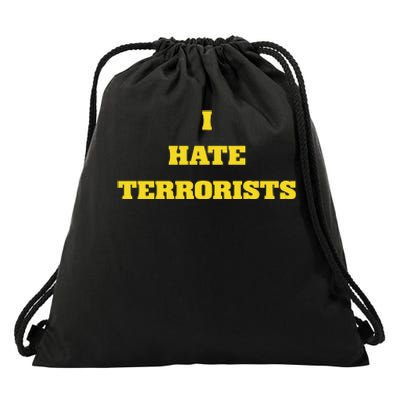 Fifthyear I Hate Terrorists Drawstring Bag