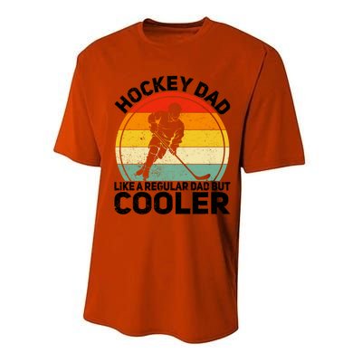 Funny Ice Hockey Dad Retro Novelty For Hockey Player Coach Cute Gift Performance Sprint T-Shirt