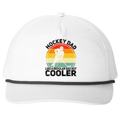 Funny Ice Hockey Dad Retro Novelty For Hockey Player Coach Cute Gift Snapback Five-Panel Rope Hat