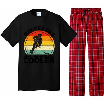 Funny Ice Hockey Dad Retro Novelty For Hockey Player Coach Cute Gift Pajama Set