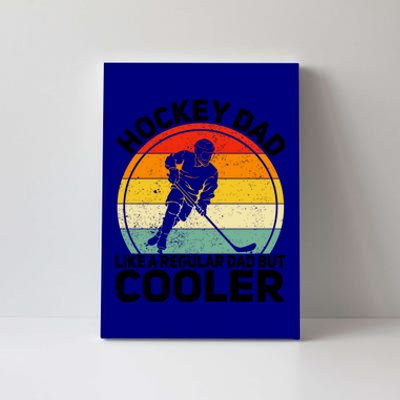 Funny Ice Hockey Dad Retro Novelty For Hockey Player Coach Cute Gift Canvas