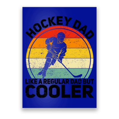 Funny Ice Hockey Dad Retro Novelty For Hockey Player Coach Cute Gift Poster