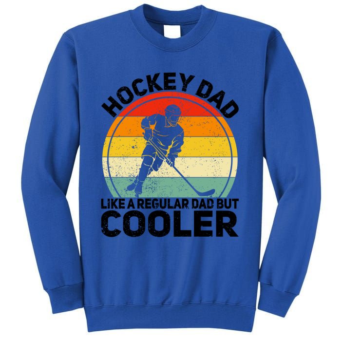 Funny Ice Hockey Dad Retro Novelty For Hockey Player Coach Cute Gift Tall Sweatshirt