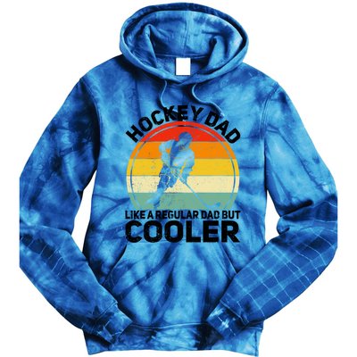 Funny Ice Hockey Dad Retro Novelty For Hockey Player Coach Cute Gift Tie Dye Hoodie