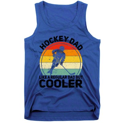 Funny Ice Hockey Dad Retro Novelty For Hockey Player Coach Cute Gift Tank Top