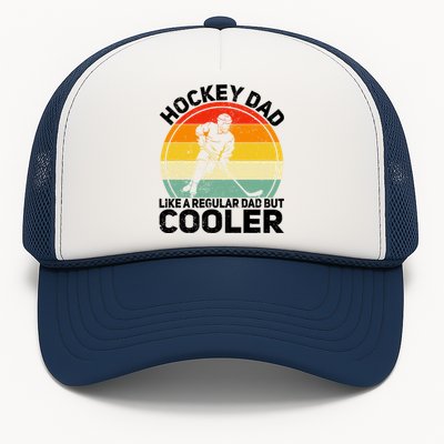 Funny Ice Hockey Dad Retro Novelty For Hockey Player Coach Cute Gift Trucker Hat