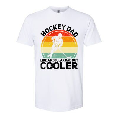 Funny Ice Hockey Dad Retro Novelty For Hockey Player Coach Cute Gift Softstyle CVC T-Shirt