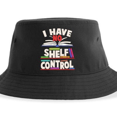 Funny I Have No Shelf Control Reading Fan Book Lover Sustainable Bucket Hat
