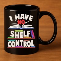 Funny I Have No Shelf Control Reading Fan Book Lover 11oz C Handle Ceramic Mug