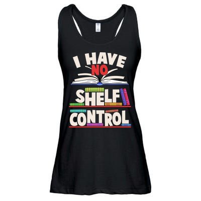 Funny I Have No Shelf Control Reading Fan Book Lover Ladies Essential Flowy Tank
