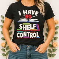 Funny I Have No Shelf Control Reading Fan Book Lover Womens T-Shirt